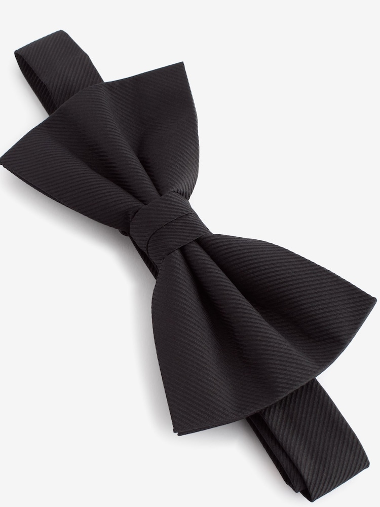 Black Twill Silk Bow Tie - Image 2 of 3