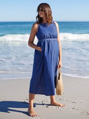 JoJo Maman Bébé Chambray Maternity & Nursing Dress - Image 1 of 7