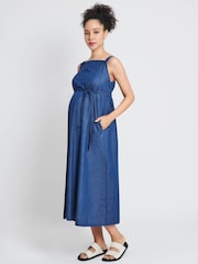 JoJo Maman Bébé Chambray Maternity & Nursing Dress - Image 7 of 7