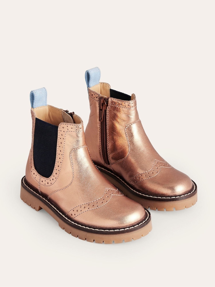 Boden Metallic Leather Chelsea Boots - Image 2 of 4
