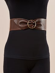 Chocolate Brown Leather Waist Belt - Image 4 of 4