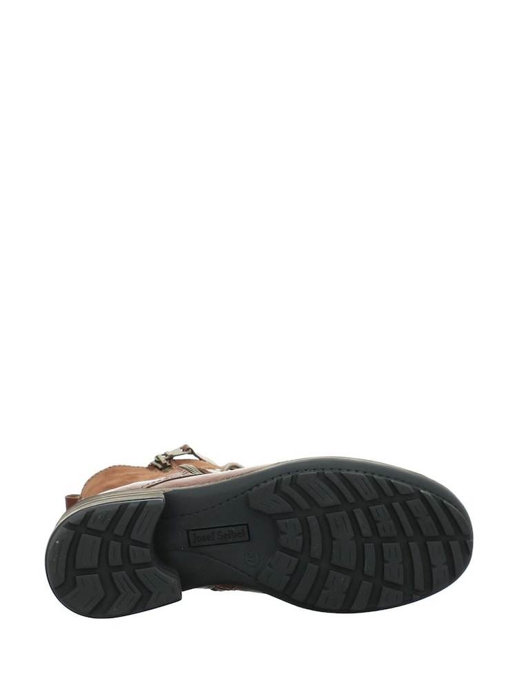 Josef Seibel Brown Sandra Biker-Style Combat Boots - Image 3 of 3