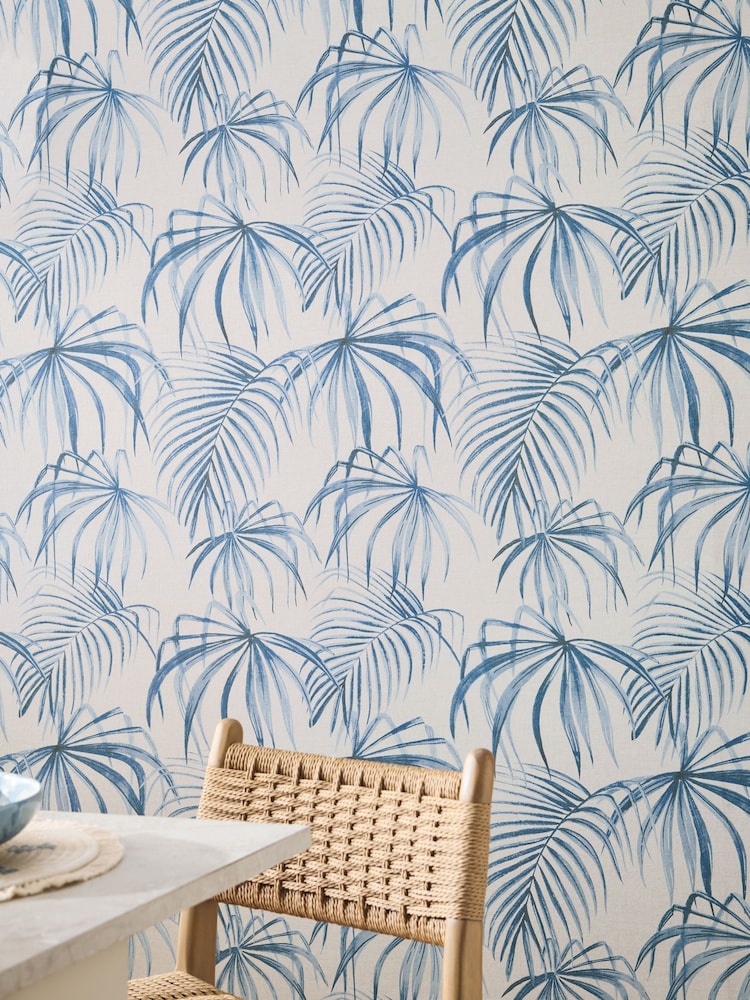 Cream Palm Print Wallpaper 10M - Image 1 of 5 Cream Palm Print Wallpaper 10M - Image 1 of 5