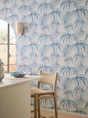 Cream Palm Print Wallpaper 10M - Image 2 of 5