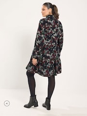 Yours Curve Black Floral Shirt Dress - Image 3 of 6
