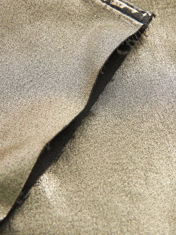 Gold Premium Metallic Coated Straight Leg Jeans - Image 10 of 10