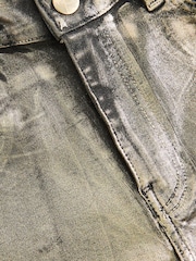 Gold Premium Metallic Coated Straight Leg Jeans - Image 6 of 10