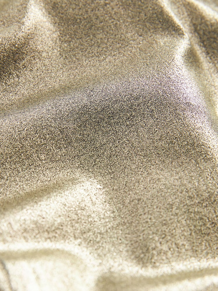 Gold Premium Metallic Coated Straight Leg Jeans - Image 8 of 10