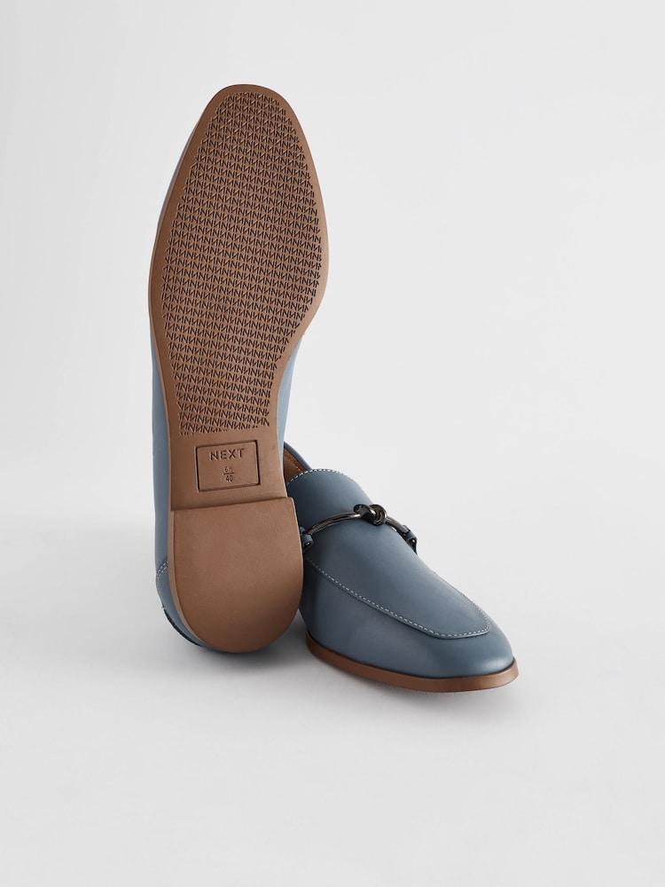 Blue Forever Comfort® Leather Knot Hardware Loafers - Image 4 of 6