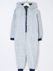 FatFace Blue Goggles Popover SleepSuit - Image 3 of 3