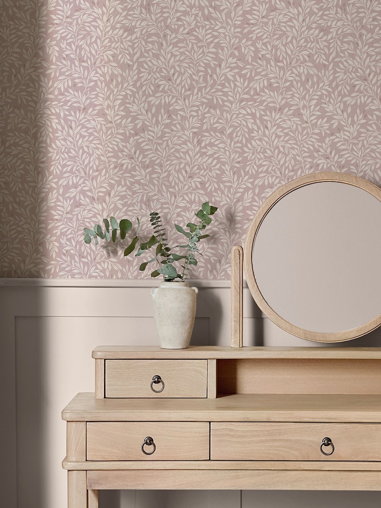 Blush Ditsy Leaf 10M Wallpaper - Image 2 of 5 Blush Ditsy Leaf 10M Wallpaper - Image 2 of 5