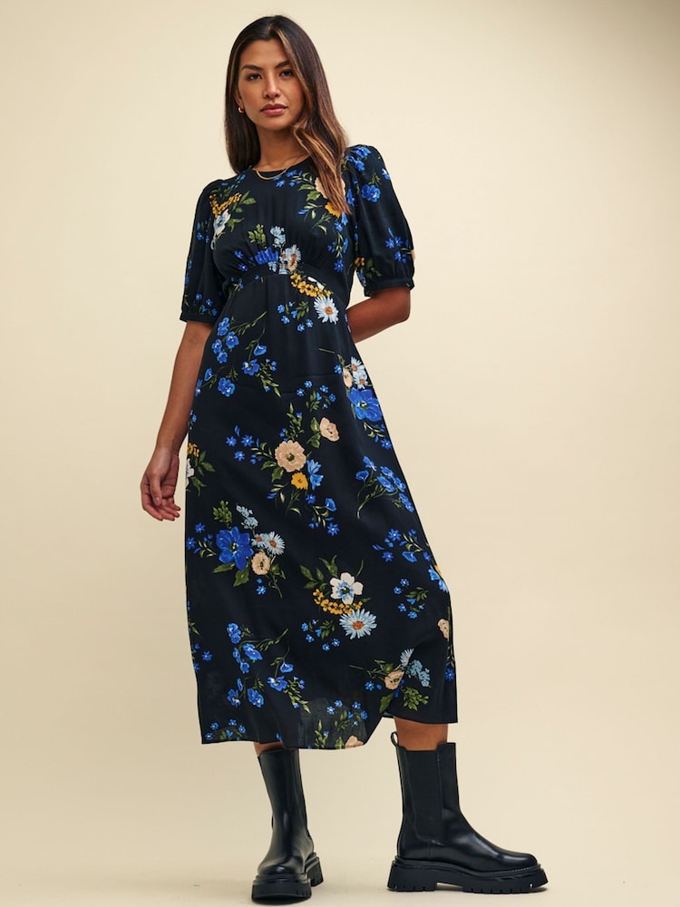Nobodys Child Black Bonnie Midi Dress Alissa - Image 1 of 4