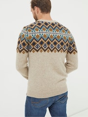 FatFace Natural Ives Crew Jumper - Image 2 of 5
