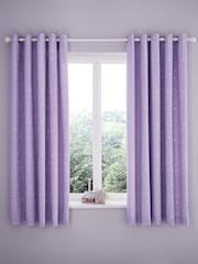 Catherine Lansfield Pink Dancing Fairies Reversible Lined Eyelet Curtains - Image 2 of 4