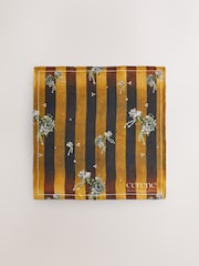 Gold Cerenity Floral Print - CERENE Square Scarf - Պատկեր 1 5-ից