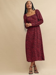 Nobodys Child Red Abby Midi Dress - Image 1 of 1