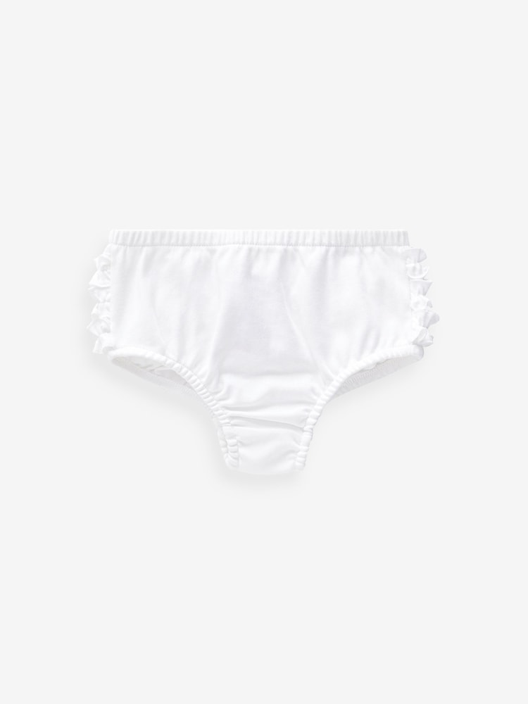 White Baby 100% Cotton Knickers 3 Pack (0mths-2yrs) - Image 2 of 4