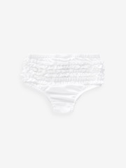 White Baby 100% Cotton Knickers 3 Pack (0mths-2yrs) - Image 3 of 4