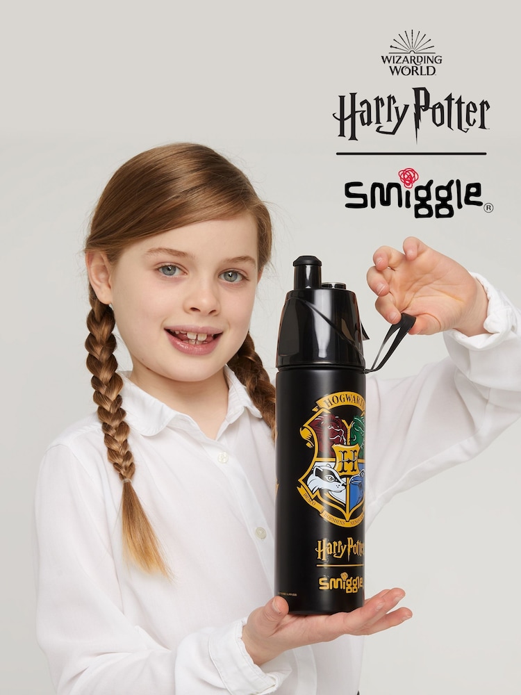 Smiggle Black Harry Potter Spritz Insulated Stainless Steel Drink Bottle 500ml - Image 1 of 2