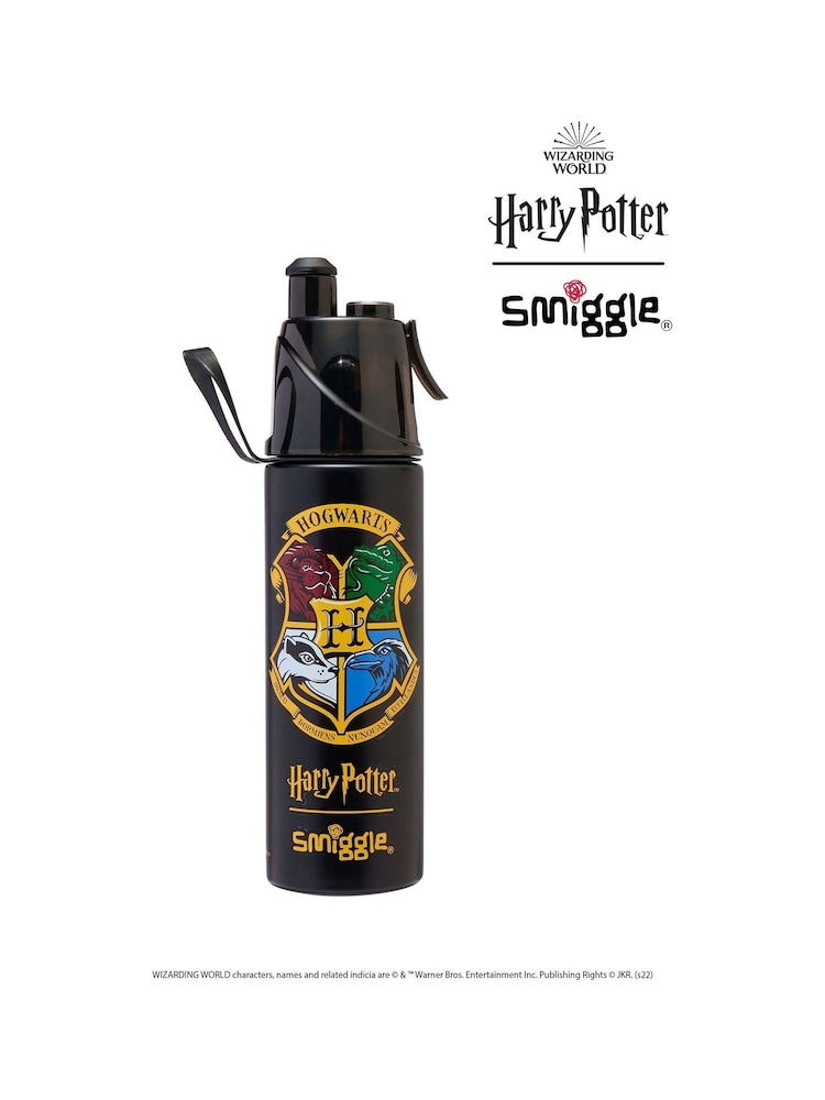 Smiggle Black Harry Potter Spritz Insulated Stainless Steel Drink Bottle 500ml - Image 2 of 2