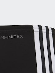 Schwarz - adidas Junior Badehose mit 3-Streifendesign - Bild 4 von 7