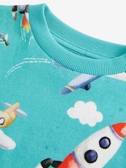 Blue All-Over Print Short Sleeve T-Shirt (3mths-7yrs) - Image 3 of 3