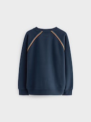 Paul Smith Jungen-Sweatshirt mit Rundhalsausschnitt und Künstlerstreifen in Marineblau - Image 5 of 7
