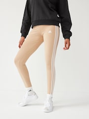 adidas Brown Sportswear 3 Stripes Leggings - Image 1 of 5