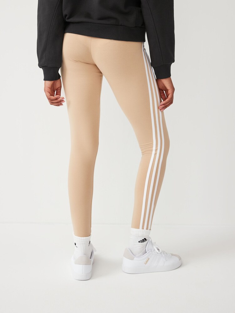 adidas Brown Sportswear 3 Stripes Leggings - Image 3 of 5