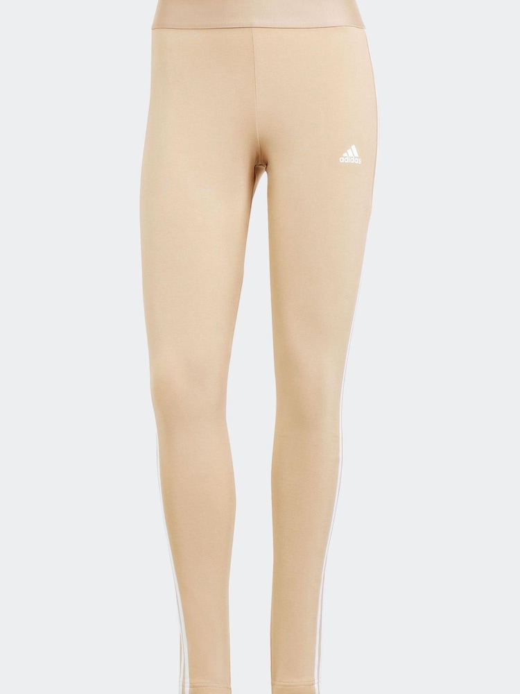 adidas Brown Sportswear 3 Stripes Leggings - Image 5 of 5