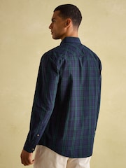 Joules Abbott Navy Blue Checked Cotton Poplin Shirt - Image 3 of 8