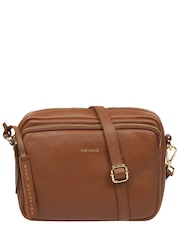Marrón tostado - Bolso bandolera de piel 'Remi' de Pure Luxuries London - Imagen 3 de 6