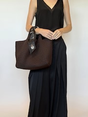 Black Regal Print - CERENE Skinny Scarf - Image 1 de 4