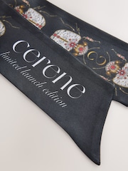 Black Regal Print - CERENE Skinny Scarf - Image 3 de 4