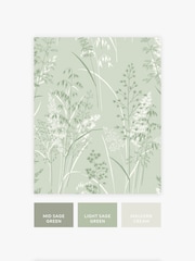 Green Sage Leaf Springs 10M Wallpaper - Image 3 of 4