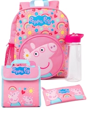 Vanilla Underground Pink Peppa Pig Girls 4 Piece Backpack Set - Image 1 of 6
