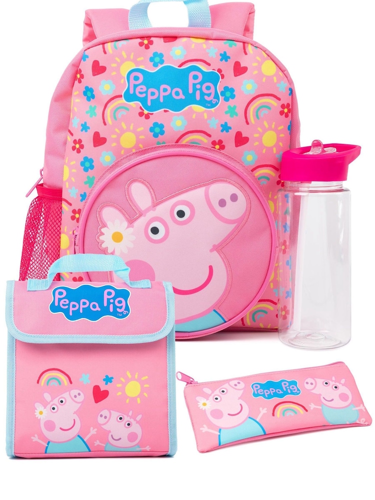 Vanilla Underground Pink Peppa Pig Girls 4 Piece Backpack Set - Image 1 of 6
