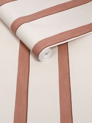 Rust Painted Stripe 10M Wallpaper - Image 4 of 5
