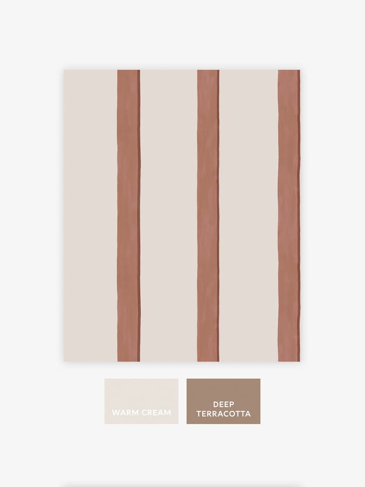 Rust Painted Stripe 10M Wallpaper - Image 5 of 5