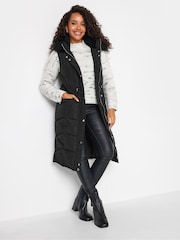 M&Co Black Faux Fur Trim Padded Gilet - Image 4 of 5