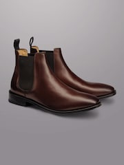 Charles Tyrwhitt Brown Leather Chelsea Boots - Image 3 of 4