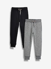 Black/Grey Slim Fit Joggers 2 Pack (3-16yrs) - Image 1 of 5