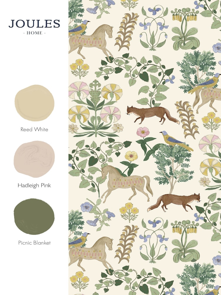 Joules Multi Folk Forest Floral 10M Wallpaper - Image 5 of 5 Joules Multi Folk Forest Floral 10M Wallpaper - Image 5 of 5