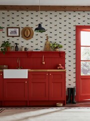 Joules Cream Regal Horse Print 10M Wallpaper - Image 1 of 4