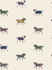 Joules Cream Regal Horse Print 10M Wallpaper - Image 2 of 4