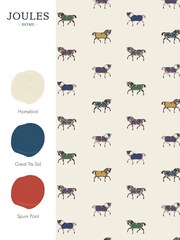 Joules Cream Regal Horse Print 10M Wallpaper - Image 4 of 4