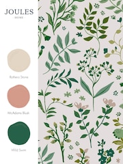 Joules Cream Holcombe Floral Wallpaper - Image 4 of 4