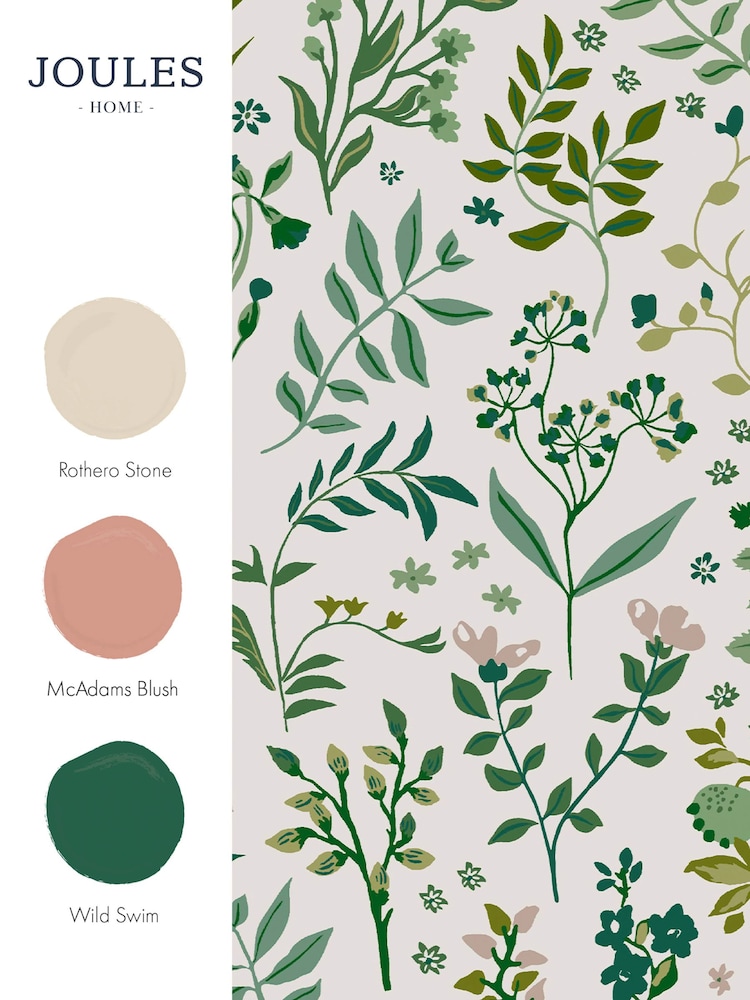Joules Cream Holcombe Floral Wallpaper - Image 4 of 4 Joules Cream Holcombe Floral Wallpaper - Image 4 of 4