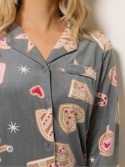 Long Tall Sally Biscuits Print Microfleece Pyjamas Set - Obraz 4 z 4