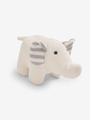 JoJo Maman Bébé White Elephant Soft Rattle Toy - Image 1 of 3